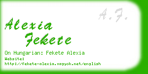 alexia fekete business card